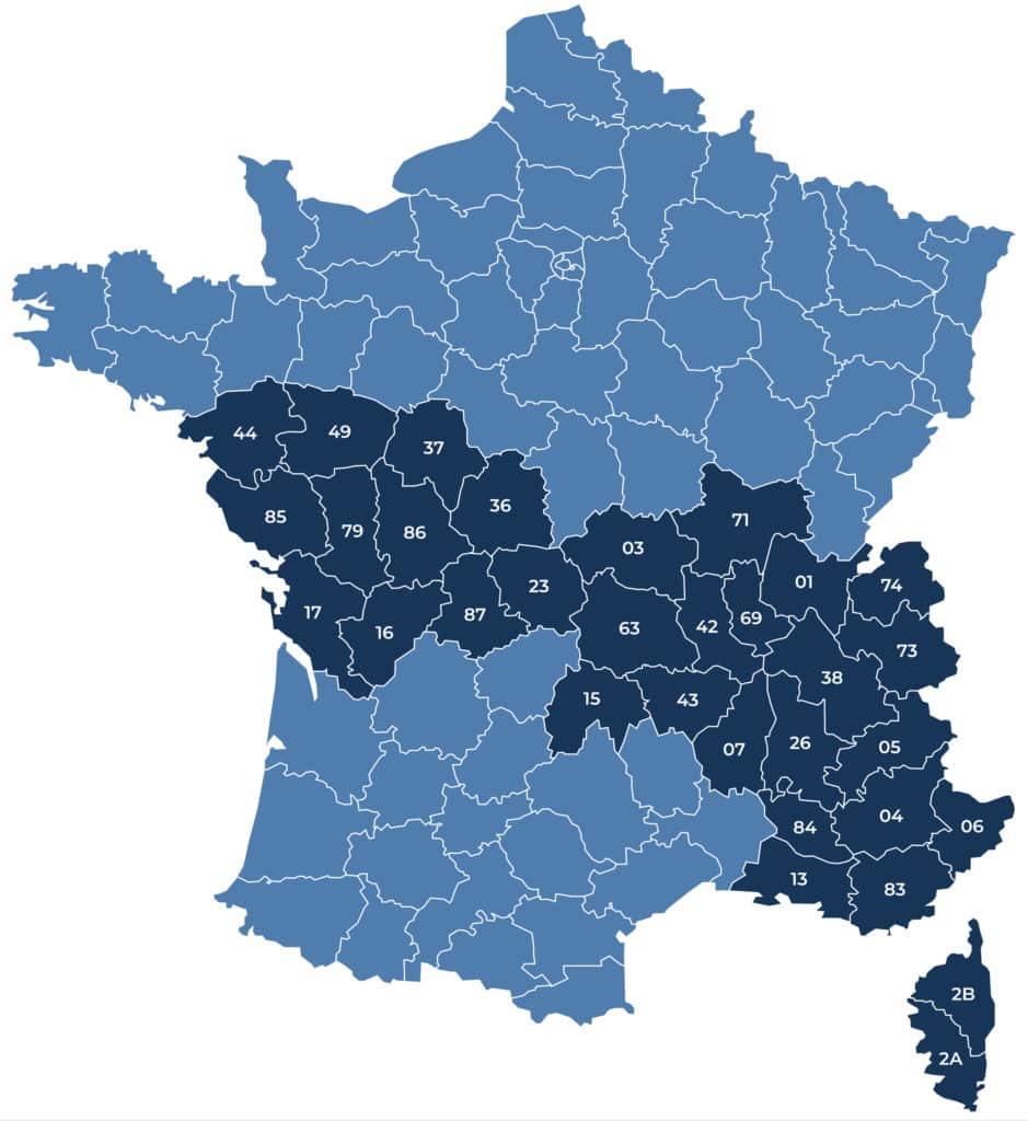 carte de france avec découpage régional karelis systèmes